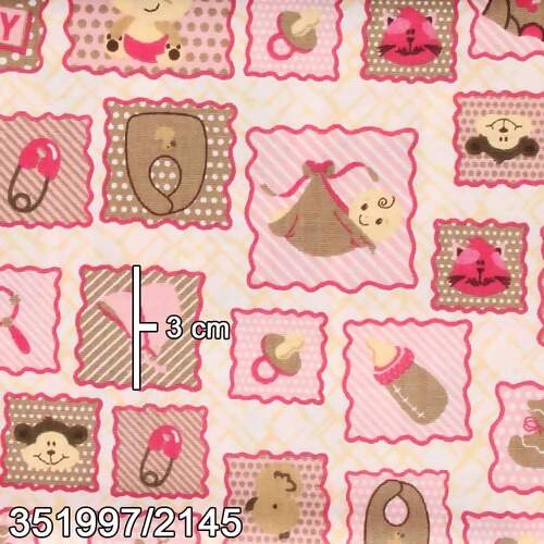 Tecido Patchwork Circulo Ref 351997 Cor 2145 Baby Menina 0,98x1,46mts FL