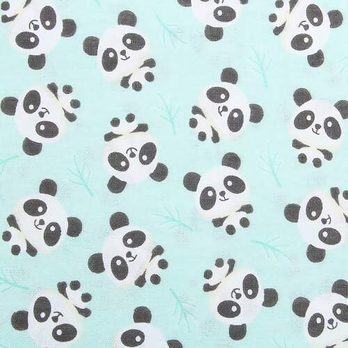 Tecido Patchwork Circulo Ref 351997 Cor 2319 Pandas Tiffany 0,98x1,46mts FL