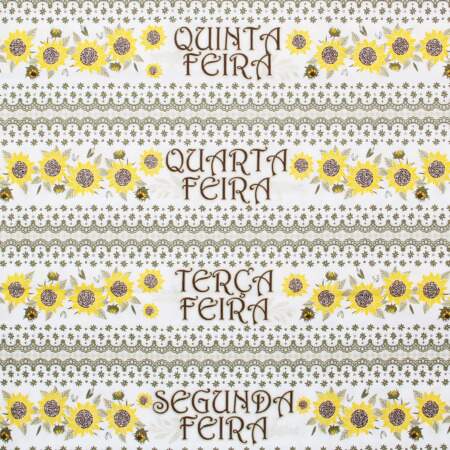 Tecido Patchwork Circulo 370223 2628 Girassol Semana 0,60x1,46mts