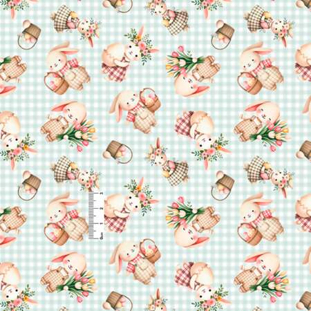 Tecido Patchwork Digital Páscoa Circulo 493309 2971 0,48x1,50mts