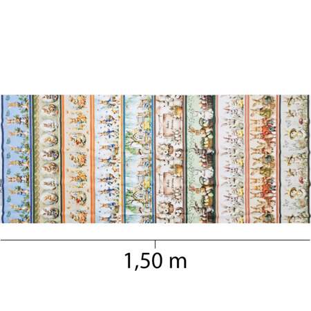 Tecido Patchwork Digital Páscoa Circulo 493309 2978 Barrado 0,58x1,50mts