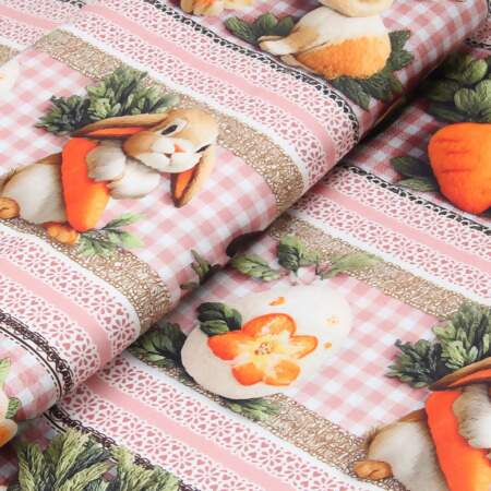 Tecido Patchwork Digital Páscoa Circulo 493309 2986 Barrado 0,58x1,50mts