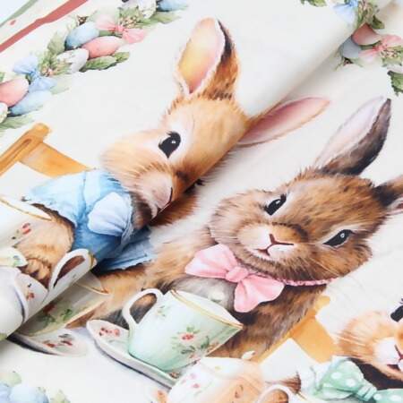 Tecido Patchwork Digital Páscoa Circulo 493368 2974 Avental 0,45x0,45cm