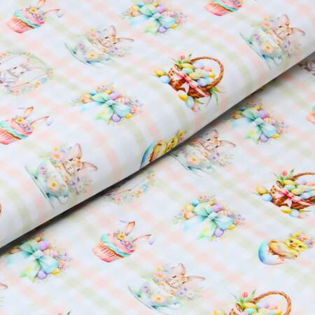 Tecido Patchwork Digital Páscoa Circulo 493384 2990 0,48x1,50mts