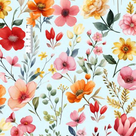 Tecido Patchwork Digital Eva e Eva Coleção Flores em Harmonia