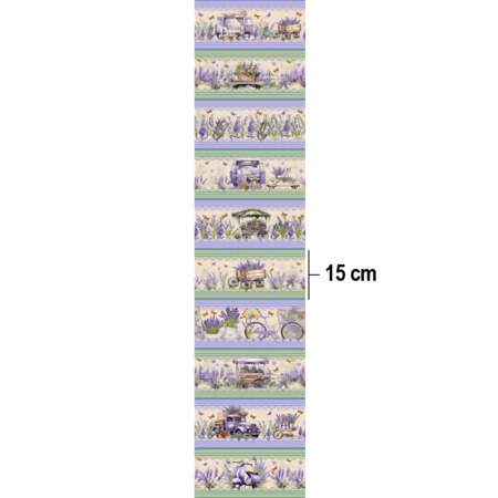 Tecido Patchwork Digital Eva e Eva Coleção Simplesmente Lavanda 0,58x1,46mts