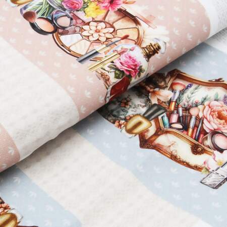 Tecido Patchwork Digital Eva e Eva 916699 Studio Beleza Necessaire 0,40x1,46mts