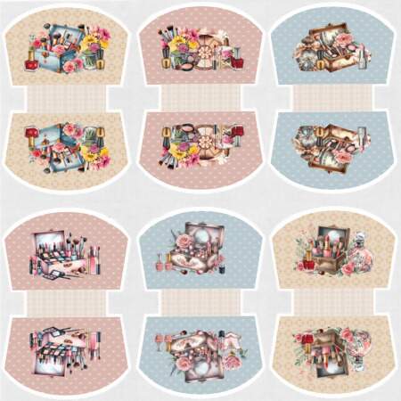 Tecido Patchwork Digital Eva e Eva 916699 Studio Beleza Necessaire 0,40x1,46mts