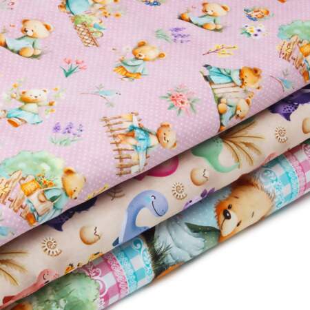 Tecido Patchwork Digital Eva e Eva Coleção Sonhos e Aventuras