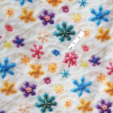 Tecido Patchwork Digital Fabricart Natal DN240 Flocos Color 0,48x1,50mts