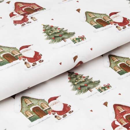 Tecido Patchwork Digital Fuxicos NAT101 Vila de Natal 0,48x1,46mts