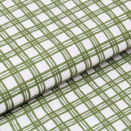 Tecido Patchwork Digital Fuxicos NAT102 Xadrez Natal Verde 0,48x1,46mts