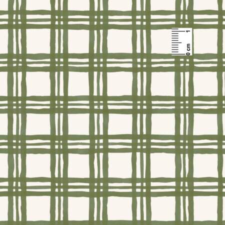 Tecido Patchwork Digital Fuxicos NAT102 Xadrez Natal Verde 0,48x1,46mts