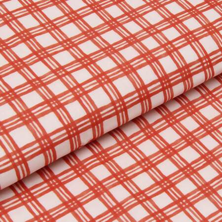 Tecido Patchwork Digital Fuxicos NAT103 Xadrez Natal Vermelho 0,48x1,46mts