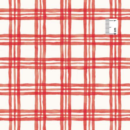 Tecido Patchwork Digital Fuxicos NAT103 Xadrez Natal Vermelho 0,48x1,46mts