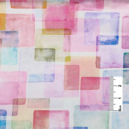 Tecido Patchwork Digital Dohler 6122-D A Quadrado Rosa 0,48x1,50mts FL