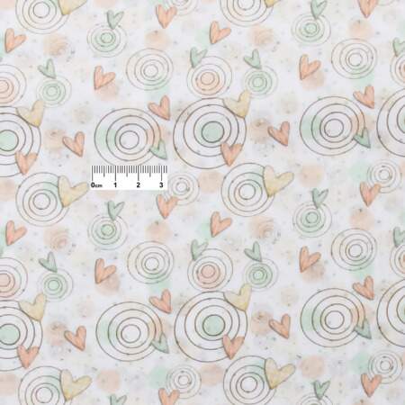 Tecido Patchwork Digital Páscoa Fuxicos PAC007 Mini Coração 0,48x1,46mts FL
