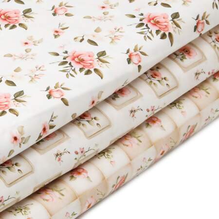 Tecido Patchwork Digital Fabricart Coleção Blush Memories 0,48x1,46mts