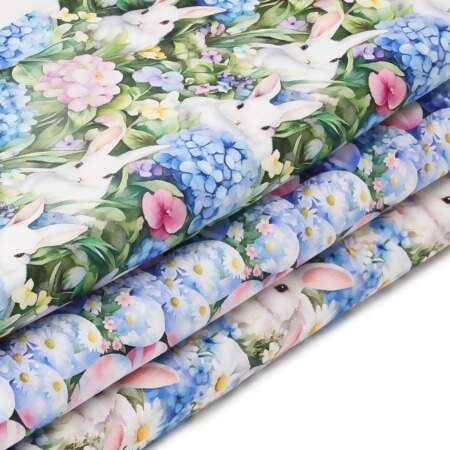 Tecido Patchwork Digital Fabricart Coleção Páscoa Spring Easter 0,48x1,50mts