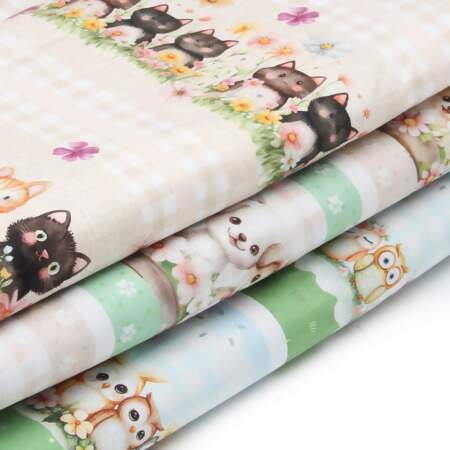 Tecido Patchwork Digital Fabricart Coleção Barrados 0,58x1,46mts