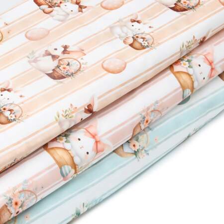 Tecido Patchwork Digital Fabricart Coleção Páscoa Fofa 0,48x1,50mts