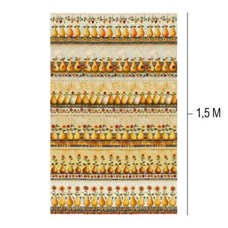 Tecido Patchwork Digital Fabricart D998 Barrado Pera 0,58x1,50mts
