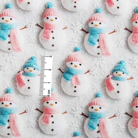Tecido Patchwork Digital Fabricart Natal Boneco de Neve 0,48x1,50mts FL
