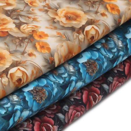 Tecido Patchwork Digital Fabricart Coleção Flor Exuberante 0,48x1,46mts