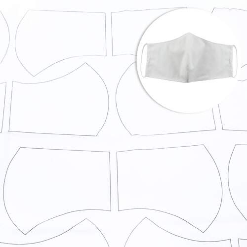 Tecido para Máscara Risc.Circulo 2338- Branco 0,58cm x 1,44mts FL