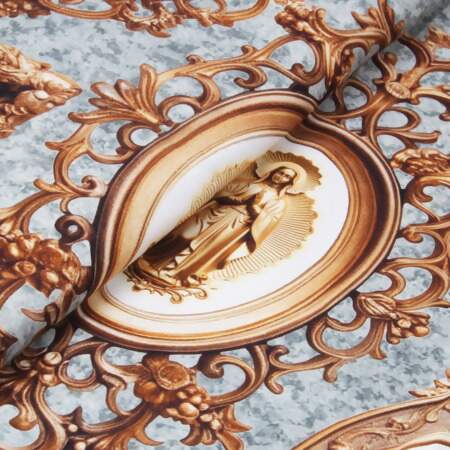 Tecido Patchwork Digital Circulo 489743 2918 Quadro Todos os Santos 47x1,50mts