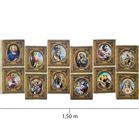 Tecido Patchwork Digital Circulo 489972 2919 Painel Todos os Santos 1,50mts