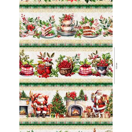 Tecido Patchwork Digital Circulo Natal 461830 2756 Barrado 0,58x1,50mts FL