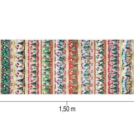 Tecido Patchwork Digital Circulo Natal 485799 2866 Barrado 0,58x1,50mts