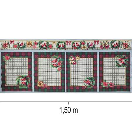 Tecido Patchwork Digital Circulo Natal 485870 2867 Jogo Americano 0,66x1,50mts