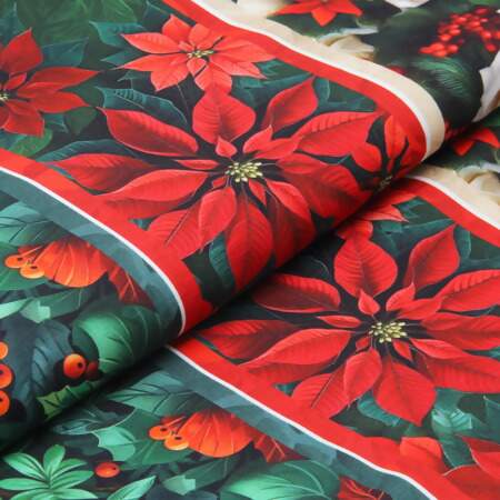 Tecido Patchwork Digital Circulo Natal 485896 2874 Barrado 0,58x1,50mts