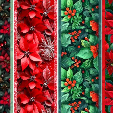 Tecido Patchwork Digital Circulo Natal 485896 2874 Barrado 0,58x1,50mts