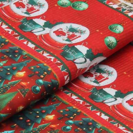 Tecido Patchwork Digital Circulo Natal 485896 2875 Barrado 0,58x1,50mts