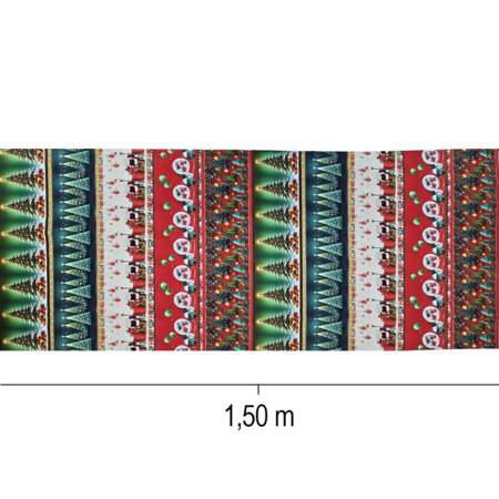 Tecido Patchwork Digital Circulo Natal 485896 2875 Barrado 0,58x1,50mts