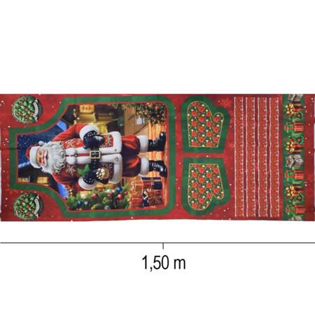 Tecido Patchwork Digital Circulo Natal 485969 2887 Avental 0,58x1,50mts