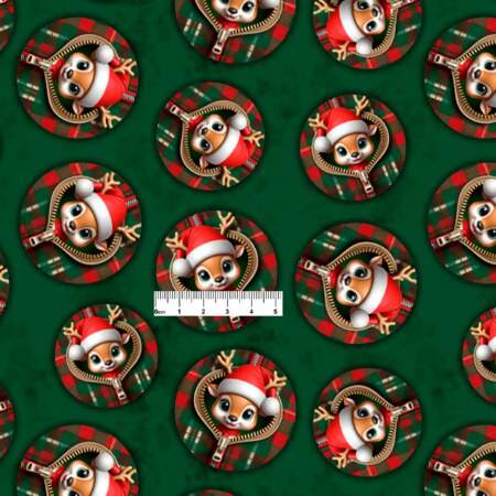 Tecido Patchwork Digital Circulo Natal 486000 2882 0,48x1,50mts