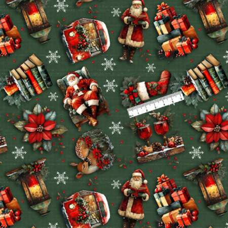 Tecido Patchwork Digital Circulo Natal 486000 2886 0,48x1,50mts