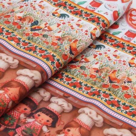 Tecido Patchwork Peripan 9050-V304 Barrado Pizza 0,58x1,50mts