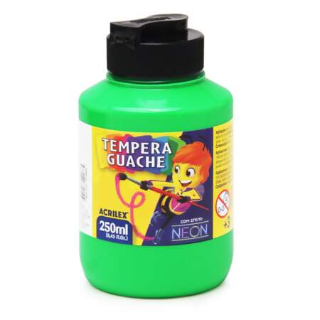 Tinta Tempera Guache Neon Acrilex 250ml Ref.01025