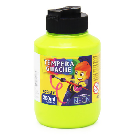 Tinta Tempera Guache Neon Acrilex 250ml Ref.01025