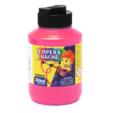 Tinta Tempera Guache Neon Acrilex 250ml Ref.01025