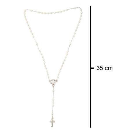 Terço de Pérola Pequeno com Corrente 5mm