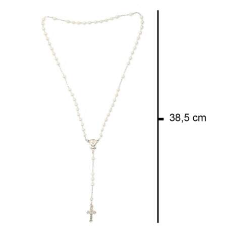 Terço de  Pérola Pequeno com Corrente 5mm