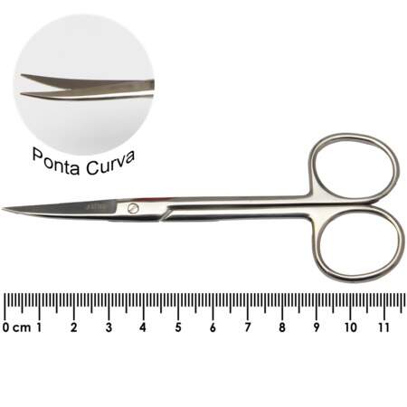 Tesoura Para Bordar Longa Ponta Curva Arte Punto 4- 1/2 11,6cm