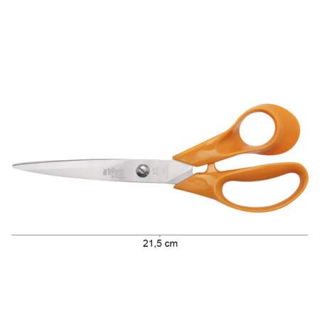 Tesoura Multiuso Anatômica Arte Punto Laranja 8-1/2 21,5cm