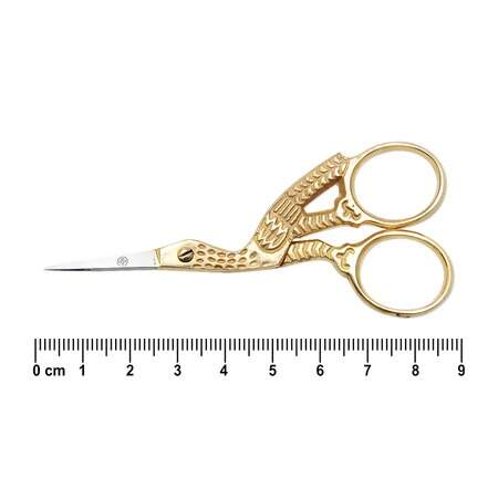 Tesoura Mundial Ref.428 3 1/2 Pássaro Dourado ou Cegonha 9cm